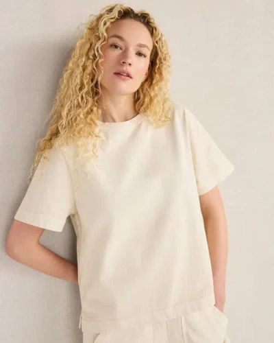 Haven Well Within Garment-dyed Organic Cotton Jersey Knit Tee In Neutral