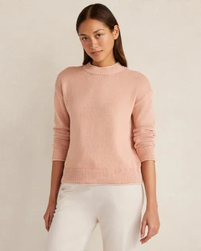 Haven Well Within Garment-dyed Organic Cotton Roll Neck Sweater In Neutral