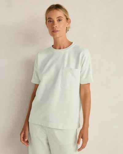 Haven Well Within Garment-dyed Organic Cotton Slub Terry Tee In White