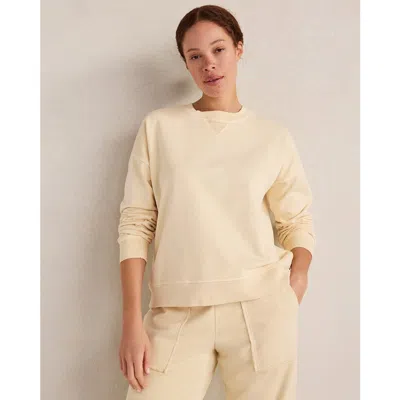 Haven Well Within Garment-dyed Organic Cotton Terry Crewneck In Brown