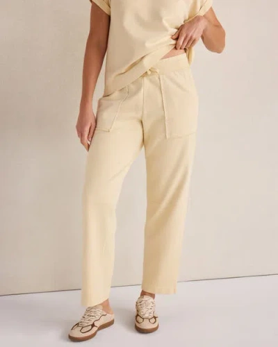 Haven Well Within Garment-dyed Organic Cotton Terry Pants In Neutral