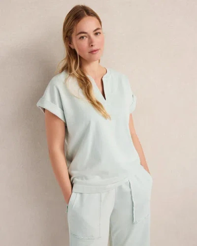 Haven Well Within Garment-dyed Organic Cotton Terry Tee In Blue