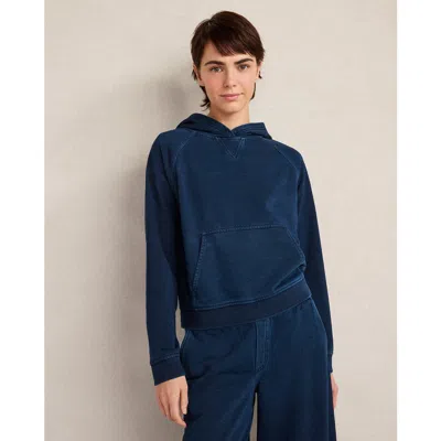 Haven Well Within Indigo Cotton Terry Hoodie In Blue