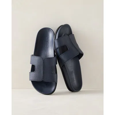 Haven Well Within Leather Cutout Slides In Blue