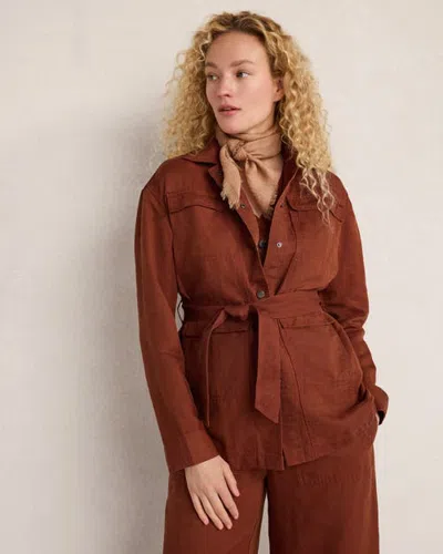 Haven Well Within Linen Blend Dobby Field Jacket In Multi