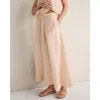 Haven Well Within Linen Drawstring Midi Skirt In Neutral