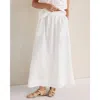 Haven Well Within Linen Drawstring Midi Skirt In White