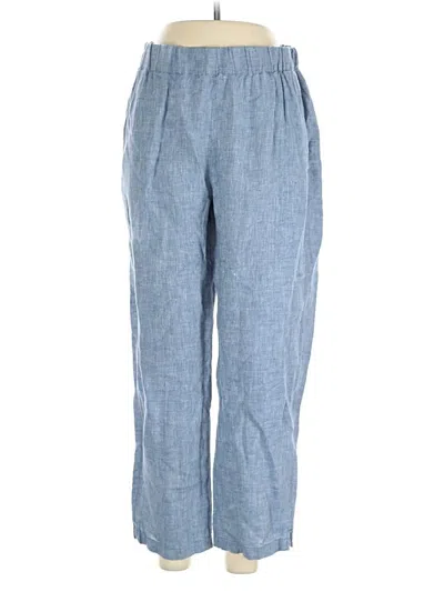 Pre-owned Haven Well Within Linen Pants In Blue