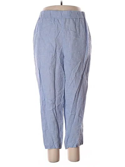Pre-owned Haven Well Within Linen Pants In Blue