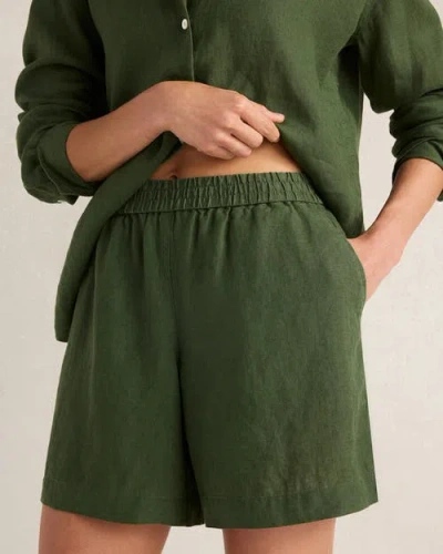 Haven Well Within Linen Shorts In Green