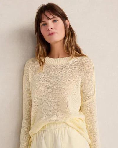 Haven Well Within Linen Tape Yarn Crewneck In Yellow