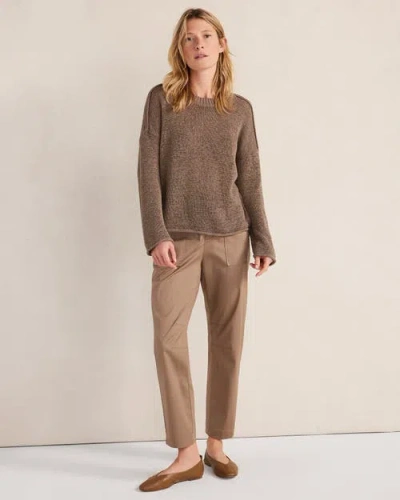 Haven Well Within Linen Tape Yarn Crewneck In Brown