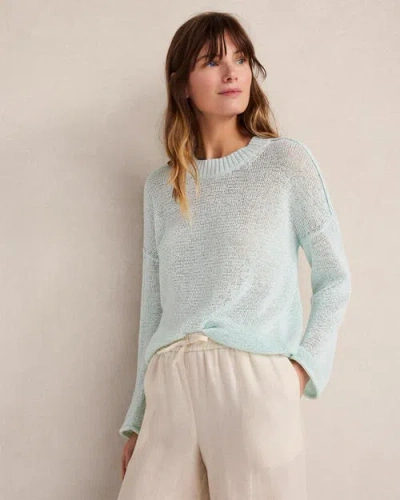 Haven Well Within Linen Tape Yarn Crewneck In Green