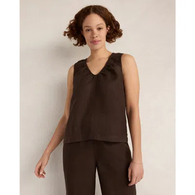 Haven Well Within Linen U-neck Tank In Brown
