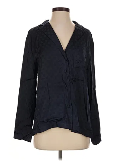 Pre-owned Haven Well Within Long Sleeve Blouse In Black
