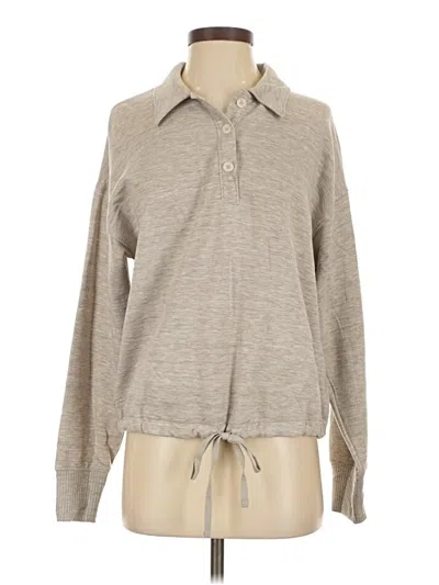 Pre-owned Haven Well Within Long Sleeve Blouse In Gray