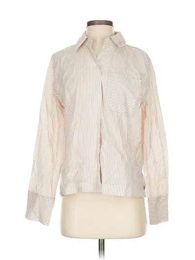 Pre-owned Haven Well Within Long Sleeve Blouse In White