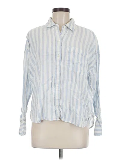 Pre-owned Haven Well Within Long Sleeve Button Down Shirt In Blue