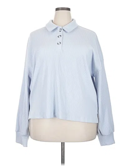 Pre-owned Haven Well Within Long Sleeve Polo Shirt In Blue