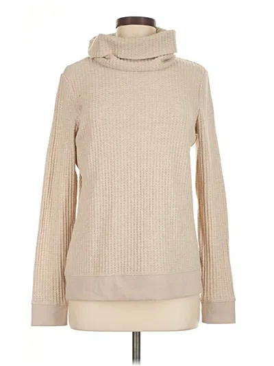 Pre-owned Haven Well Within Long Sleeve Top Tan Turtleneck Tops