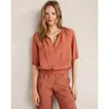 Haven Well Within Luxe Modal Raglan Split Neck Top In Brown