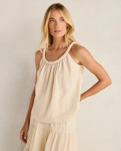 Haven Well Within Organic Cotton Gauze Braided Top In Neutral