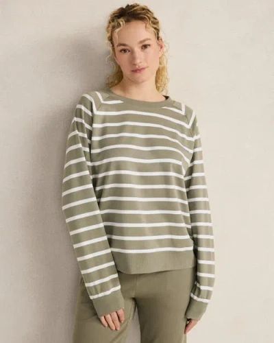 Haven Well Within Organic Cotton Interlock Everyday Sweatshirt In Green