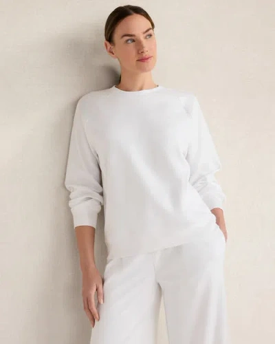 Haven Well Within Organic Cotton Interlock Everyday Sweatshirt In White