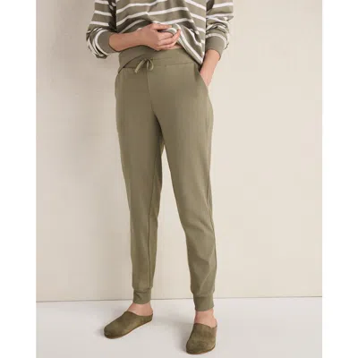 Haven Well Within Organic Cotton Interlock Joggers In Green