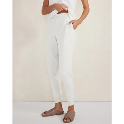 Haven Well Within Organic Cotton Interlock Joggers In White