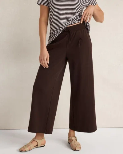 Haven Well Within Organic Cotton Interlock Pleated Pants In Burgundy