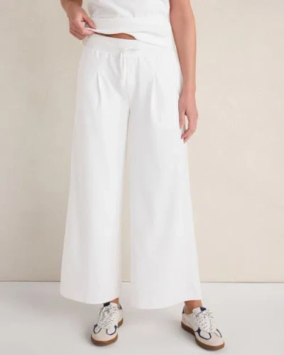 Haven Well Within Organic Cotton Interlock Pleated Pants In White