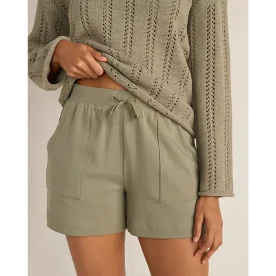 Haven Well Within Organic Cotton Interlock Shorts In Green