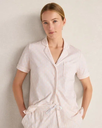 Haven Well Within Organic Cotton Jersey Medallion Foulard Pajama Top In Pink