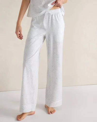 Haven Well Within Organic Cotton Jersey Rippled Sand Pajama Pants In White