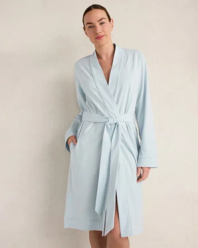 Haven Well Within Organic Cotton Jersey Robe In Blue