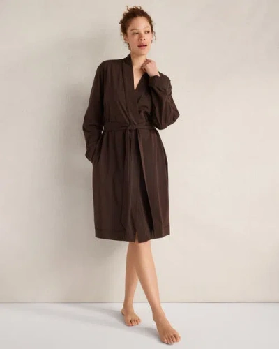 Haven Well Within Organic Cotton Jersey Robe In Brown