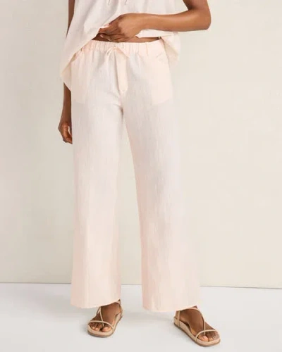 Haven Well Within Organic Cotton Linen Drawstring Pants In Pink