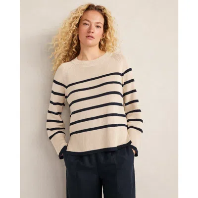 Haven Well Within Organic Cotton Linen Stripe Crewneck In Multi