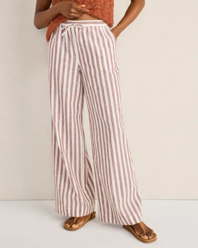 Haven Well Within Organic Cotton Linen Striped Wide Leg Pants