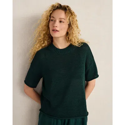 Haven Well Within Organic Cotton Linen Tape Yarn Sweater In Black