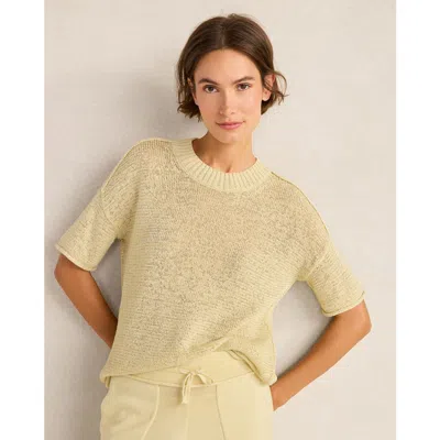 Haven Well Within Organic Cotton Linen Tape Yarn Sweater In Neutral