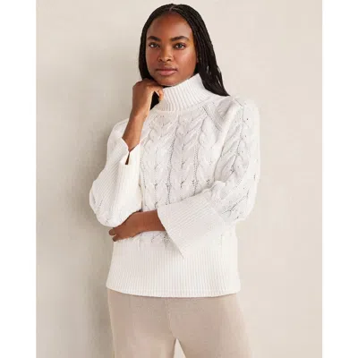 Haven Well Within Organic Cotton Mock Neck Sweater In White
