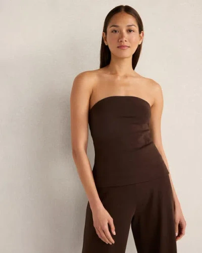 Haven Well Within Organic Cotton Modal Strapless Top In Brown