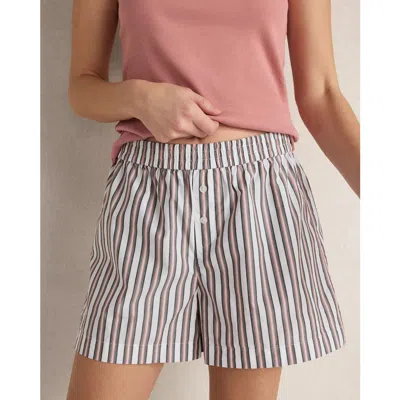 Haven Well Within Organic Cotton Poplin Boxer Shorts In Gray