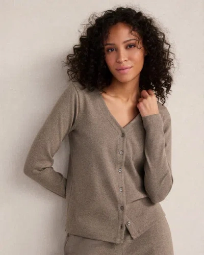 Haven Well Within Organic Cotton Rib Knit Cardigan In Gray