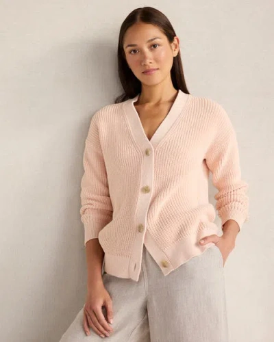 Haven Well Within Organic Cotton Shaker Stitch Cardigan In Burgundy