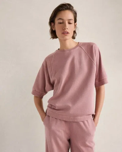 Haven Well Within Organic Cotton Terry Raglan Tee In Pink