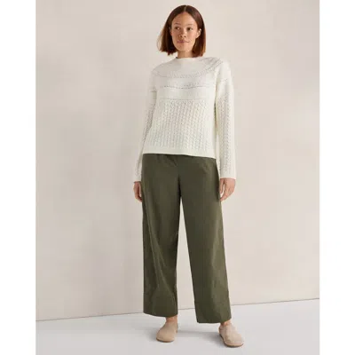 Haven Well Within Organic Cotton Twill Barrel Leg Pants In Green