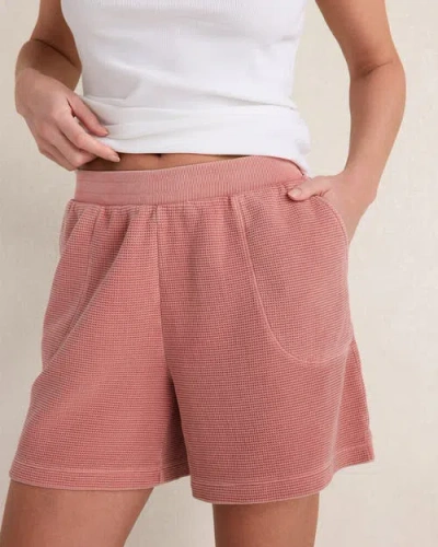 Haven Well Within Organic Cotton Waffle Shorts In Pink